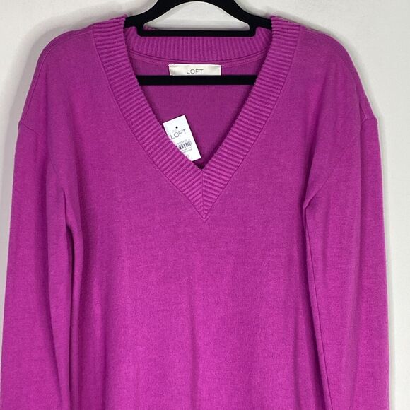 New LOFT V-Neck Tunic Top Sweater Women's Size XS - Picture 4 of 9